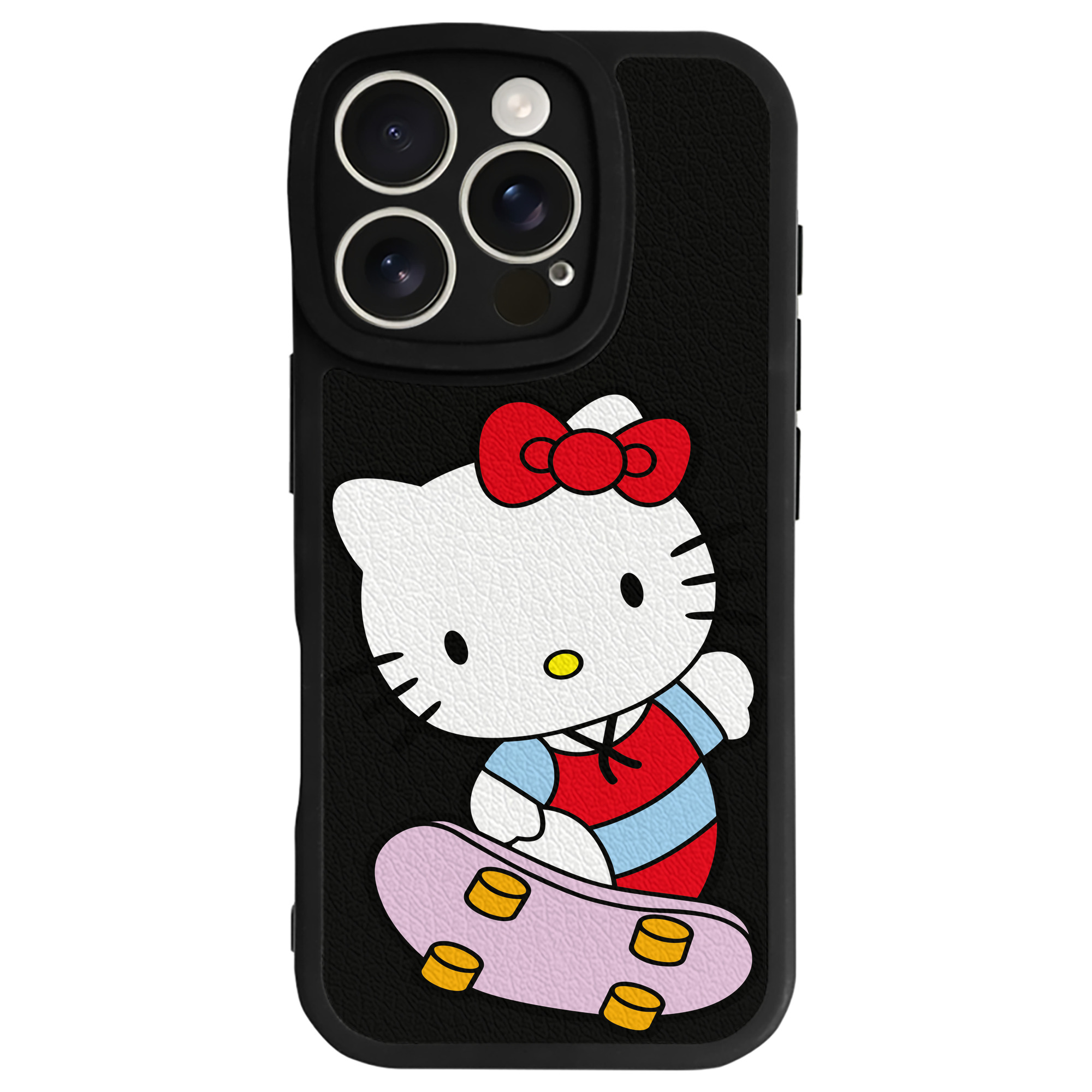 （画像用） Hello Kitty ハローキティ 【iPhone 16シリーズ対応】シリコンスマホケース（レザー調） 材質：シリコン